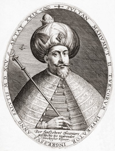 Mehmed III. Sultão, Império Otomano. Retrato. de Crispin I de (after) Passe