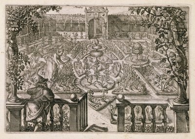 Jardim da Primavera, de &39;Hortus Floridus&39;, publicado em 1614-15 (ver também 170862) de Crispin  Passe