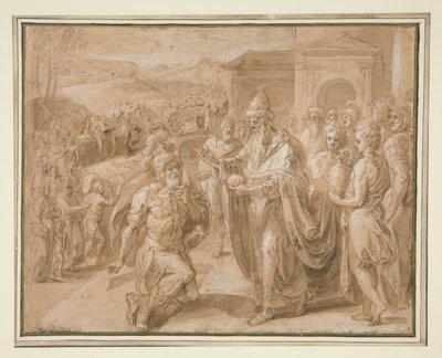 Abraão e Melquisedeque de Crispin van den Broeck