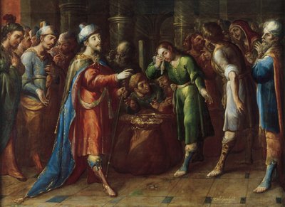 José reclama Benjamim como seu escravo de Cristobal de Villalpando