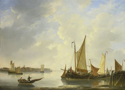 Vista de Dordrecht a partir de Papendrecht de Cristiaan Lodewijk Willem Dreibholtz