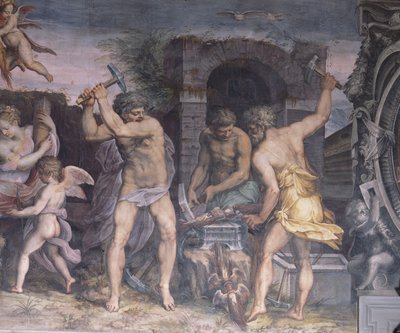 Forja de Vulcano, 1555 de Cristofano Gherardi