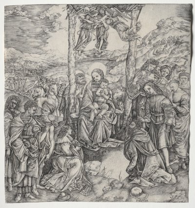 Adoração dos Magos de Cristofano Robetta