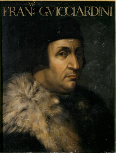 GUICCIARDINI Francesco, Retrato. antes de 1605 (óleo sobre madeira) de Cristofano dell