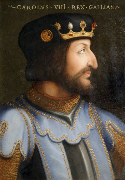 Retrato do rei Carlos VIII (1470 - 1498) de Cristofano dell