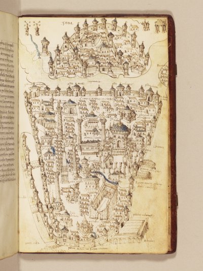 Mapa de Constantinopla, do "Arquipélago do Livro das Ilhas" de Cristoforo Buondelmonti