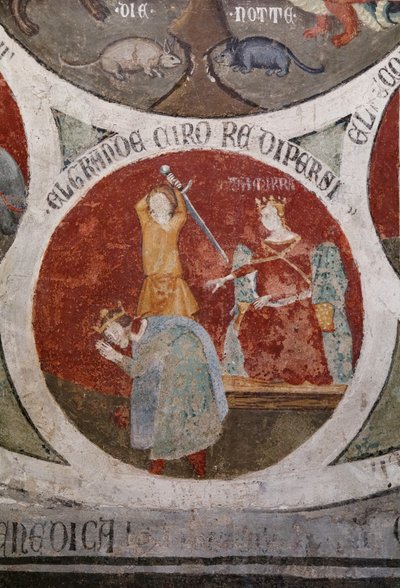 A morte de Ciro, rei da Pérsia, pormenor de A roda de Barlaam de Cristoforo di & Piero Meo di Bindoccio