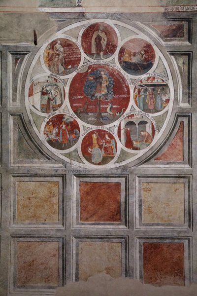 A Roda de Aristóteles com as virtudes cardeais de Cristoforo di & Piero Meo di Bindoccio