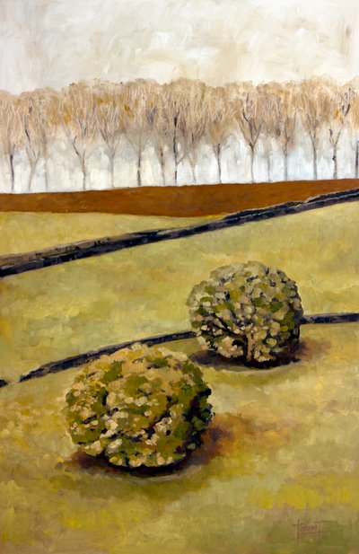 Espectadores, Cotswolds, 2010 (óleo sobre papel) de Cruz Jurado Traverso