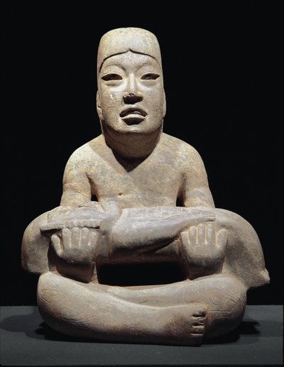 Senhor das Linhas (sacrifício de uma criança) (escultura) de Culture Olmec