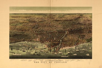 A cidade de Chicago. de Currier and Ives