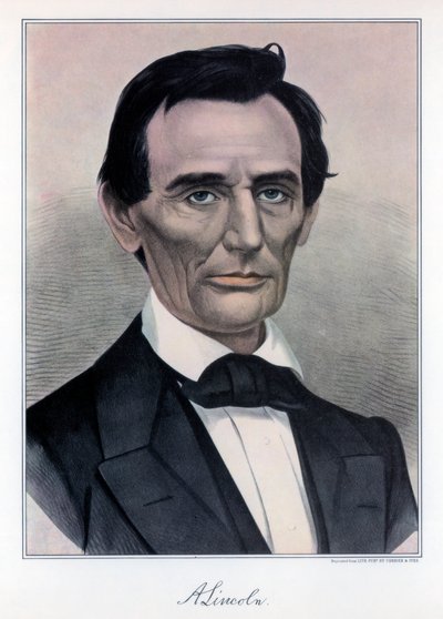 Abraham Lincoln, décimo sexto presidente dos Estados Unidos, século XIX. de Currier and Ives