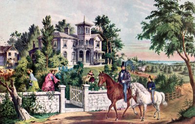 Vida no campo americana, manhã de maio de 1855. de Currier and Ives