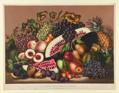 Pedaço de Fruta Americana de Currier and Ives