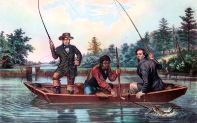 Apanhar uma truta, 1854. de Currier and Ives