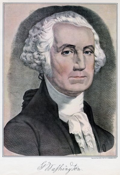 George Washington, primeiro presidente dos Estados Unidos, século XIX. de Currier and Ives