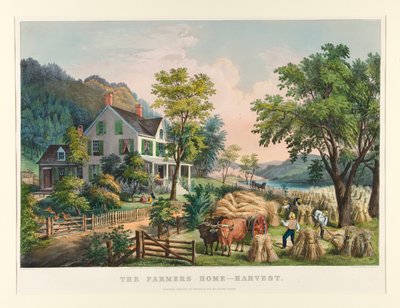 O Lar dos Agricultores - Colheita de Currier and Ives