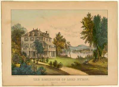A Residência de Lord Byron de Currier and Ives
