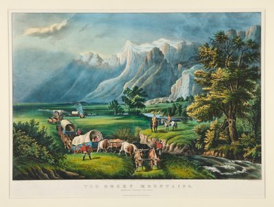 As Montanhas Rochosas / Emigrantes que atravessam as Planícies de Currier and Ives