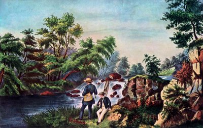 O córrego da truta, 1852. de Currier and Ives