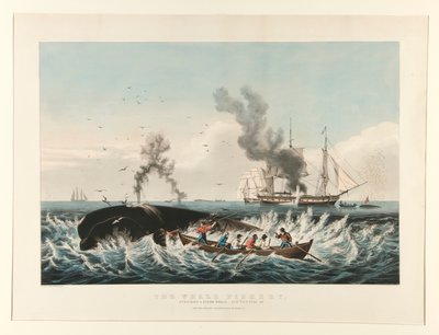 A Pescaria de Baleias:/ Atacar um Cachalote de Currier and Ives