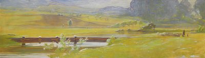 O vale do prado perto de Pretzfeld, c.1898 de Curt Herrmann