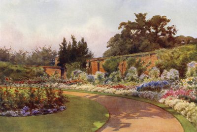 Uma fronteira anual, jardim da princesa Charlotte, Claremont (lito colorido) de Cyril Ward
