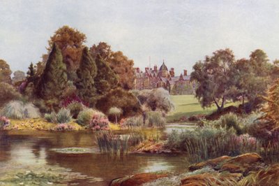 The Lake in the West Garden, Sandringham (lito colorido) de Cyril Ward