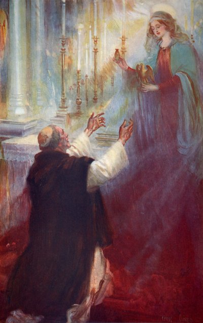 A lenda do óleo da coroação e da ampola: a virgem que aparece a Tomás de Becket de Cyrus (after) Cuneo