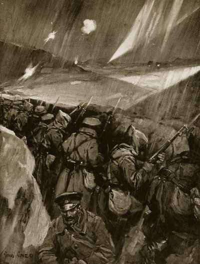 Búlgaros sitiando Adrianópolis, 1912-1913 de Cyrus Cuneo
