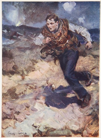 Heroico Middy carregando munição para os lutadores britânicos duramente pressionados de Cyrus Cuneo