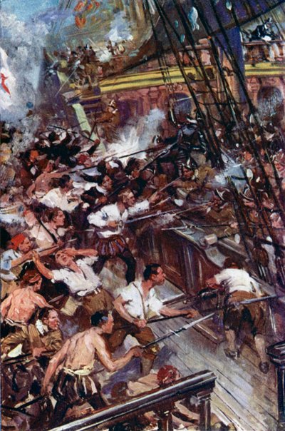 Ilustração para Westward Ho! de Cyrus Cuneo