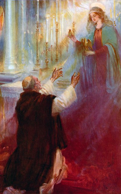 A lenda do óleo de coroação e a ampola, a virgem que aparece a Thomas A Becket de Cyrus Cuneo