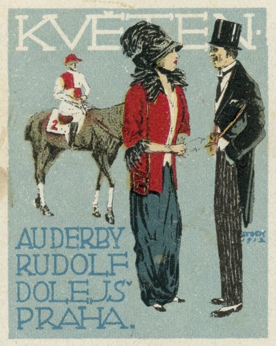 Maio. Au Derby Rudolf Dole moda, Praga de Czech School