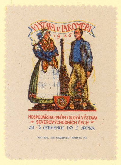 Exposição Econômica e Industrial da Nordeste da Boêmia, Jaromer, Tchecoslováquia, 1926 de Czech School