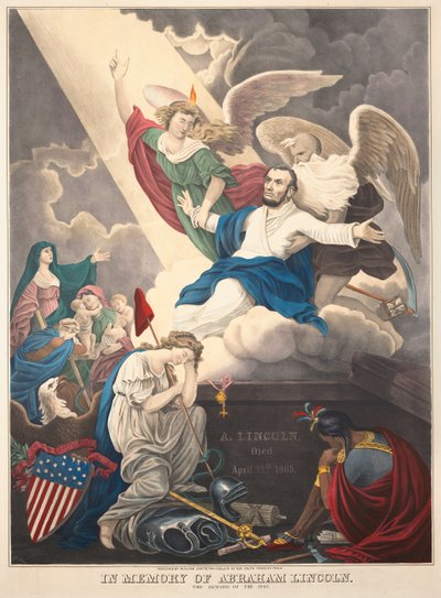 Em memória de Abraham Lincoln: A recompensa do justo, 1865 de D. T. Wiest