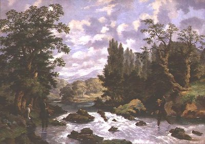Pescadores a jogar a sua pescaria de D. the Younger Wolstenholme