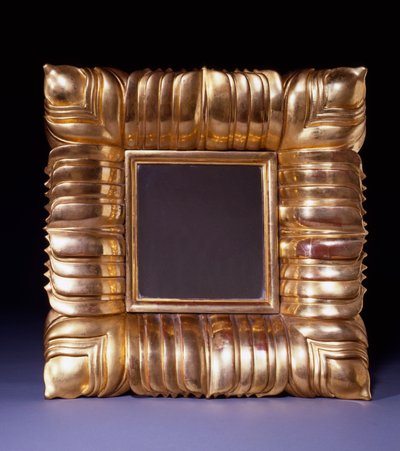 Um espelho Giltwood, projetado por Dagobert Peche (1887-1923), esculpido com folhagem estilizada sobreposta, c.1925 (madeira dourada) de Dagobert Peche