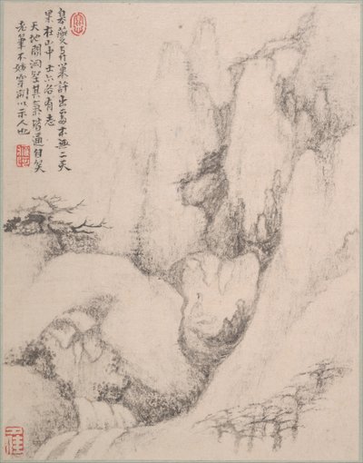Paisagens, finais do século XVII. de Dai Benxiao