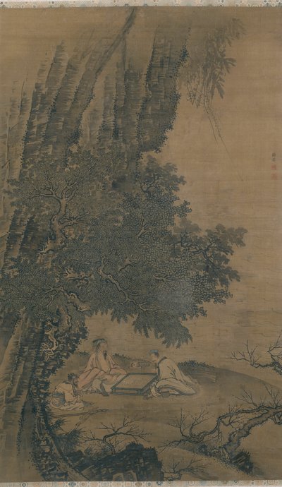 Paisagem com imortais taoístas jogando Weiqi de Dai Jin