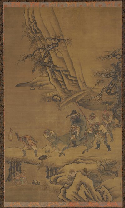 Zhong Kui e demônios atravessando uma ponte de Dai Jin
