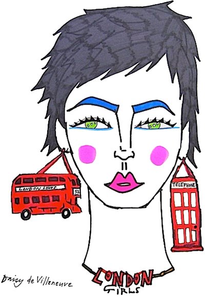 London Girls (desenho) de Daisy de Villeneuve