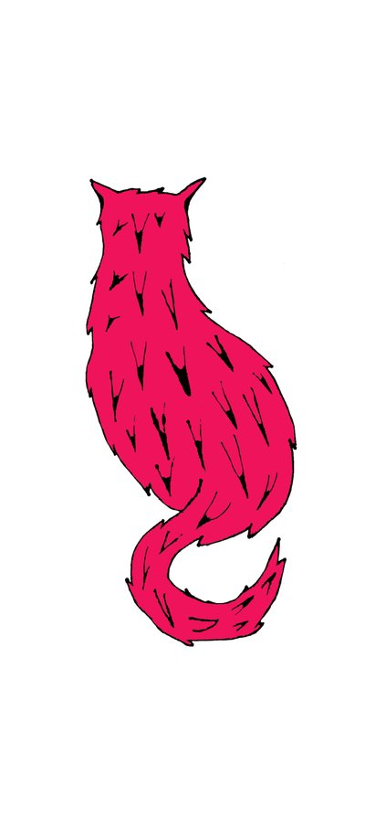 Gato vermelho (caneta de feltro sobre papel) de Daisy de Villeneuve