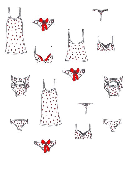 Roupa interior (caneta de feltro sobre papel) de Daisy de Villeneuve