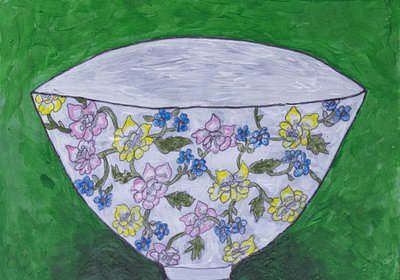 Taça com motivos florais coloridos de Dale Hefer & Family