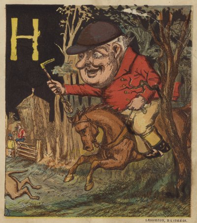 H é para caçador (cor litho) de Dalziel Brothers (after)
