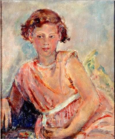 Em estado de espírito pensativo (óleo sobre tela) de Dame Ethel Walker