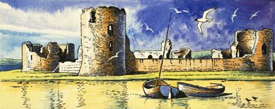 Castelo de Flint, com vista para o rio Dee de Dan Escott