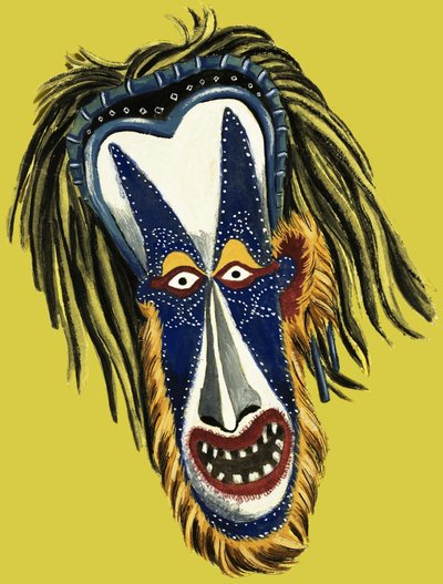 Máscara teatral japonesa de Dan Escott
