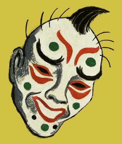Máscara teatral japonesa de Dan Escott
